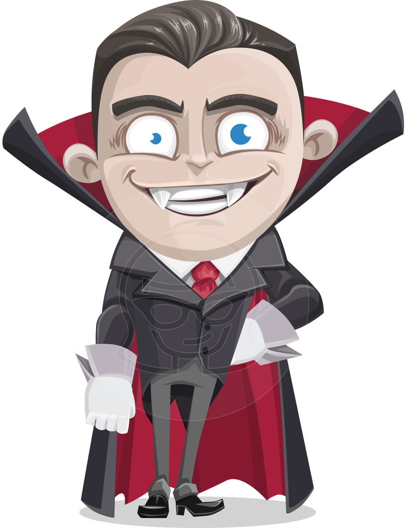 Little Vampire Kid Vector Cartoon Character